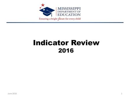 4/21/2014 Indicator Review 2016 June 2016.