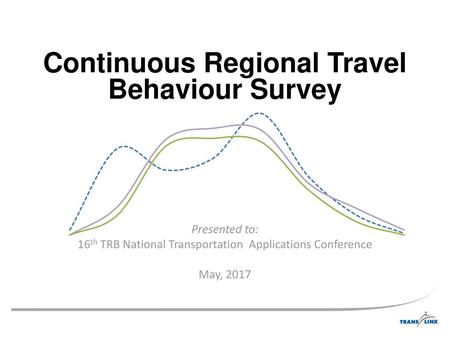 Continuous Regional Travel Behaviour Survey