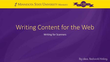 Writing Content for the Web