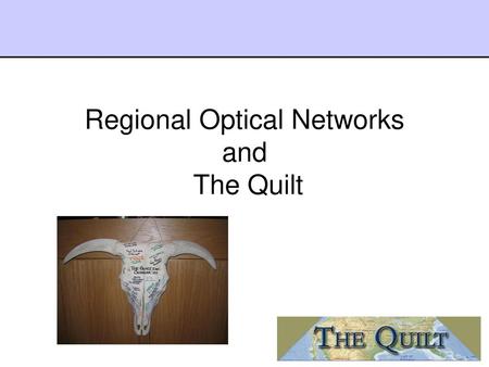 Regional Optical Networks and The Quilt