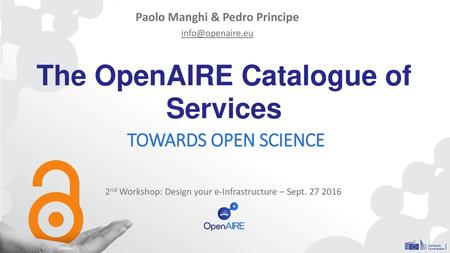 The OpenAIRE Catalogue of Services