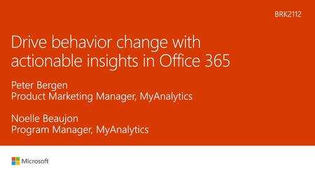 Drive behavior change with actionable insights in Office 365