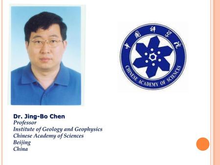 Dr. Jing-Bo Chen Professor