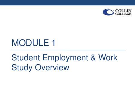 Student Employment & Work Study Overview