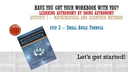 Have you got your workbook with you