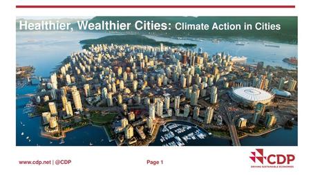 Healthier, Wealthier Cities: Climate Action in Cities