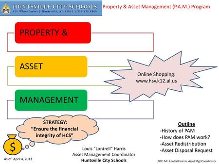 “Ensure the financial integrity of HCS” Huntsville City Schools