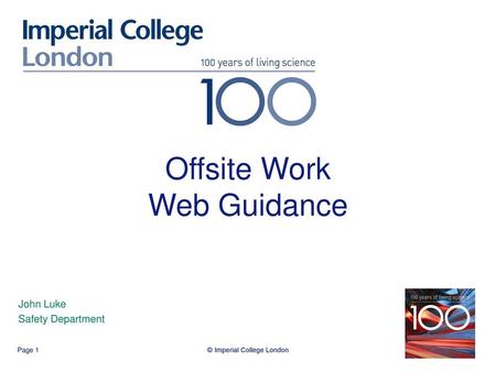 Offsite Work Web Guidance