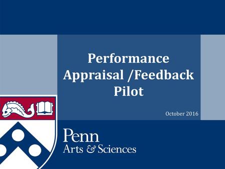 Performance Appraisal /Feedback Pilot