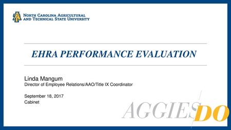 EHRA Performance Evaluation