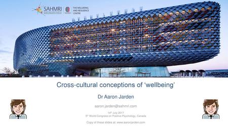 Cross-cultural conceptions of ‘wellbeing’