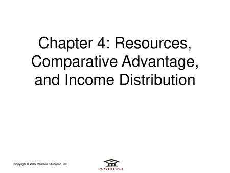 Chapter 4: Resources, Comparative Advantage, and Income Distribution