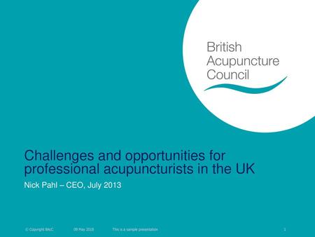 Challenges and opportunities for professional acupuncturists in the UK