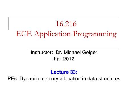 ECE Application Programming