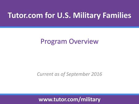 Tutor.com for U.S. Military Families