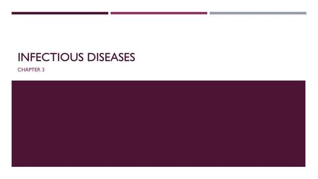 Infectious diseases Chapter 3.