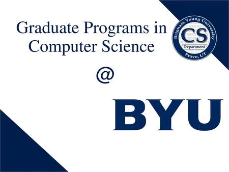 Graduate Programs in Computer Science