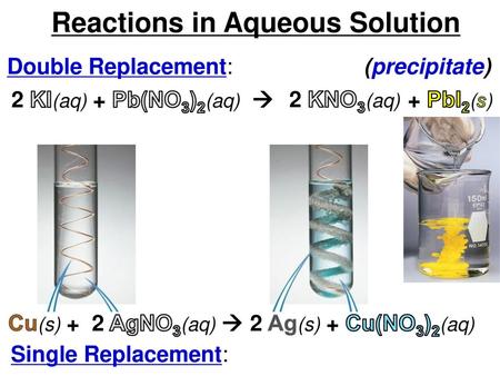 Reactions in Aqueous Solution