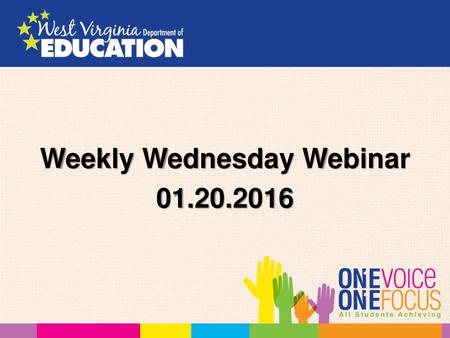 Weekly Wednesday Webinar