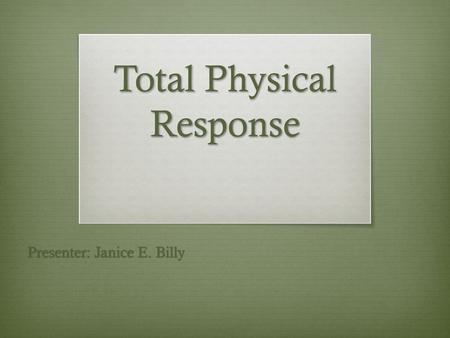 Total Physical Response