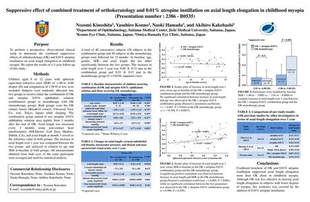 Suppressive effect of combined treatment of orthokeratology and 0