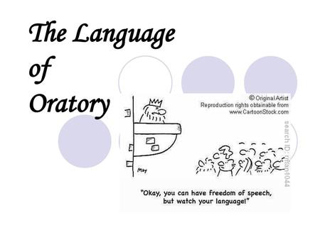 The Language of Oratory