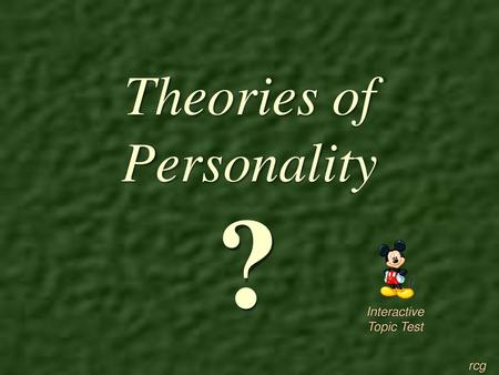 Theories of Personality