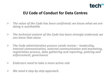 EU Code of Conduct for Data Centres