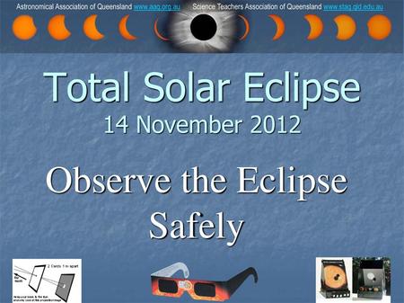 Total Solar Eclipse 14 November 2012