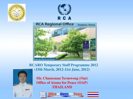 RCARO Temporary Staff Programme 2012