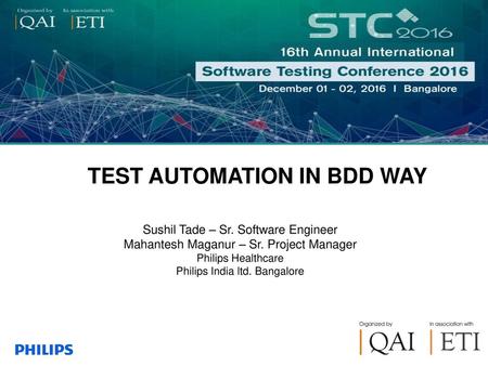 TEST AUTOMATION IN BDD WAY