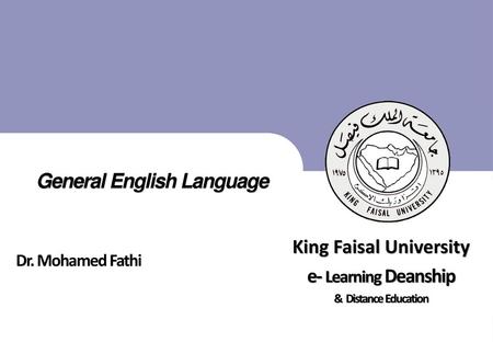 General English Language King Faisal University