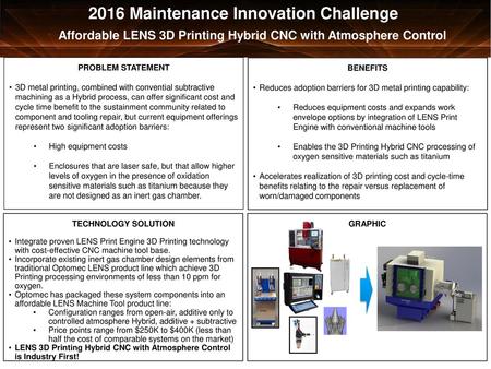 2016 Maintenance Innovation Challenge