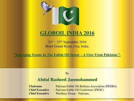 GLOBOIL INDIA 2016 Abdul Rasheed Janmohammed