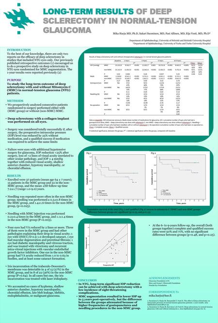 LONG-TERM RESULTS OF DEEP SCLERECTOMY IN NORMAL-TENSION GLAUCOMA