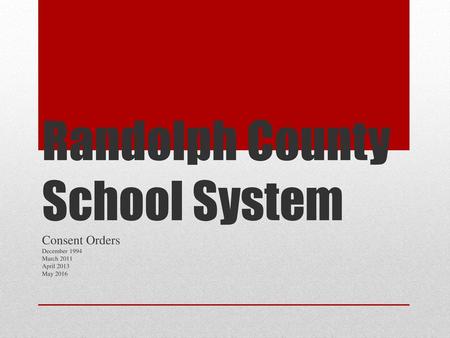 Randolph County School System