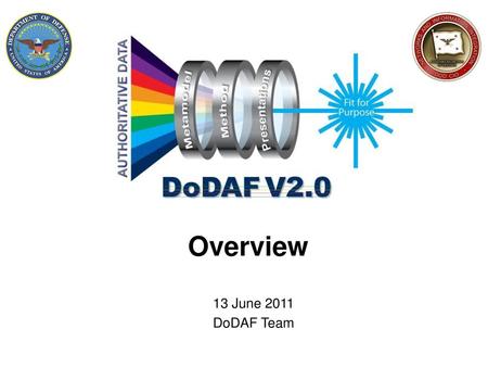 Overview 13 June 2011 DoDAF Team 1 1.