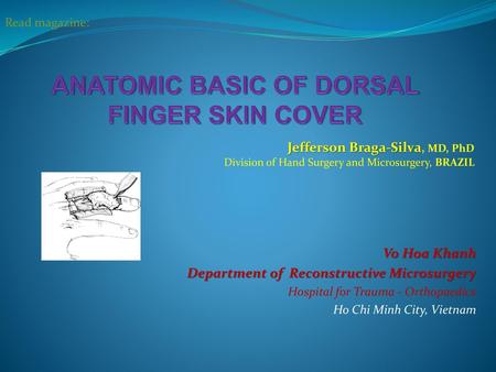 ANATOMIC BASIC OF DORSAL FINGER SKIN COVER