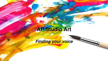 AP Studio Art Finding your voice.