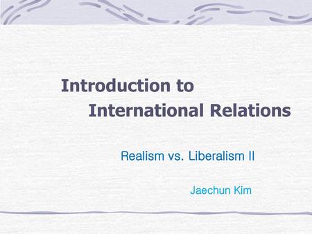 International Relations