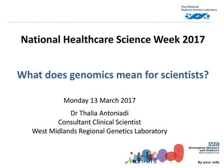 National Healthcare Science Week 2017