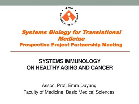 Systems Immunology on Healthy Aging and cancer