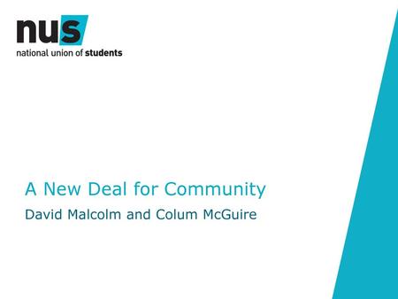 A New Deal for Community