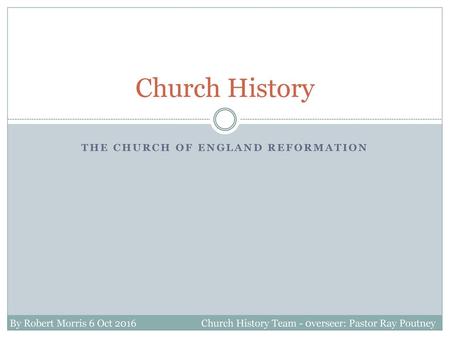 The church of England reformation