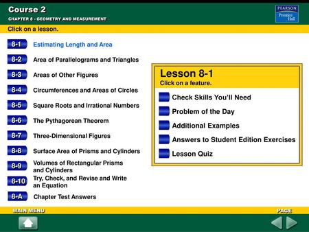 Lesson 8-1 Course Check Skills You’ll Need 8-5