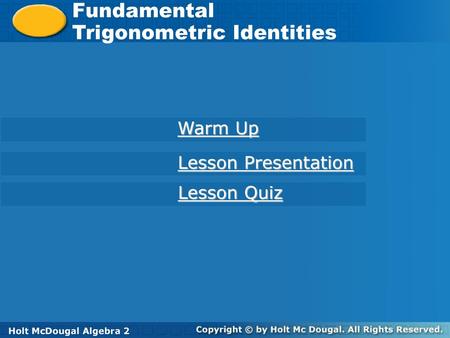 Trigonometric Identities