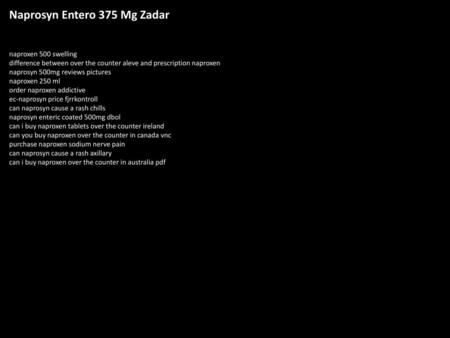 Naprosyn Entero 375 Mg Zadar