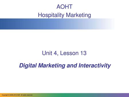 Digital Marketing and Interactivity