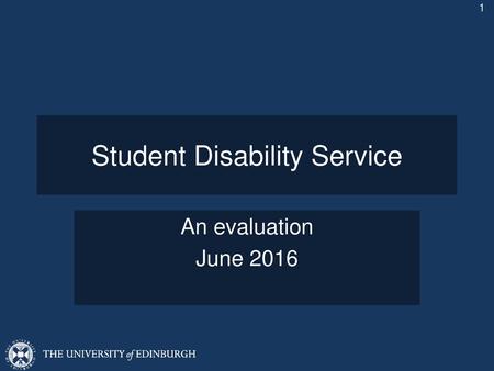 Student Disability Service