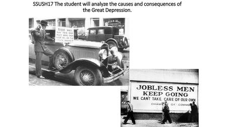 Great Depression The Great Depression was the greatest economic crisis in U.S. history. The depression was caused by the stock market crash, which was.